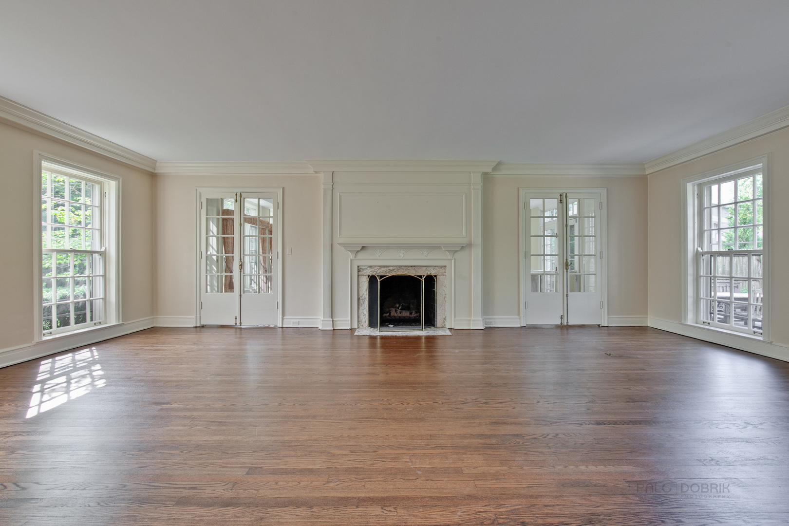 340 King Muir Road Lake Forest, IL 60045 - Photo 7 of 49 wooden floor fireplace and windows in an empty room
