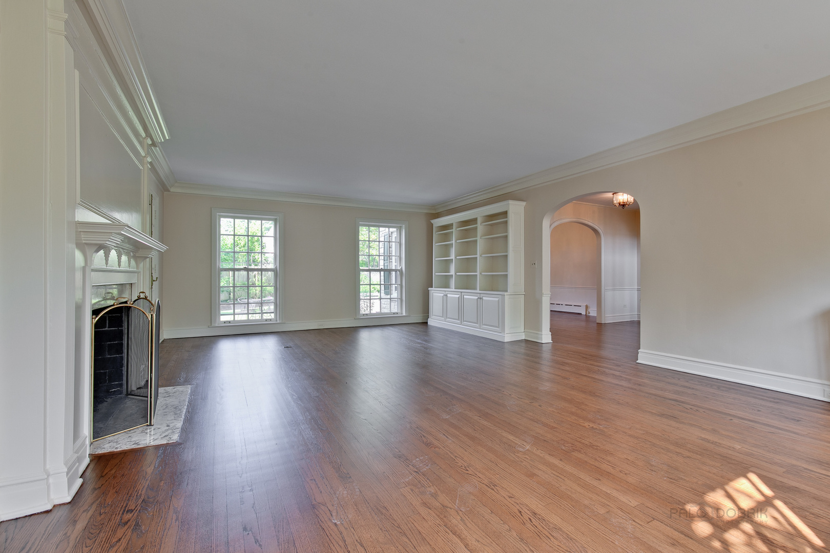 340 King Muir Road Lake Forest, IL 60045 - Photo 8 of 49 a view of empty room with fireplace and wooden floor