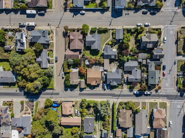 an aerial view of multiple house