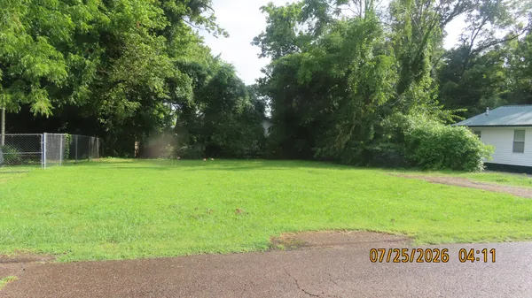 a view of a backyard with a garden