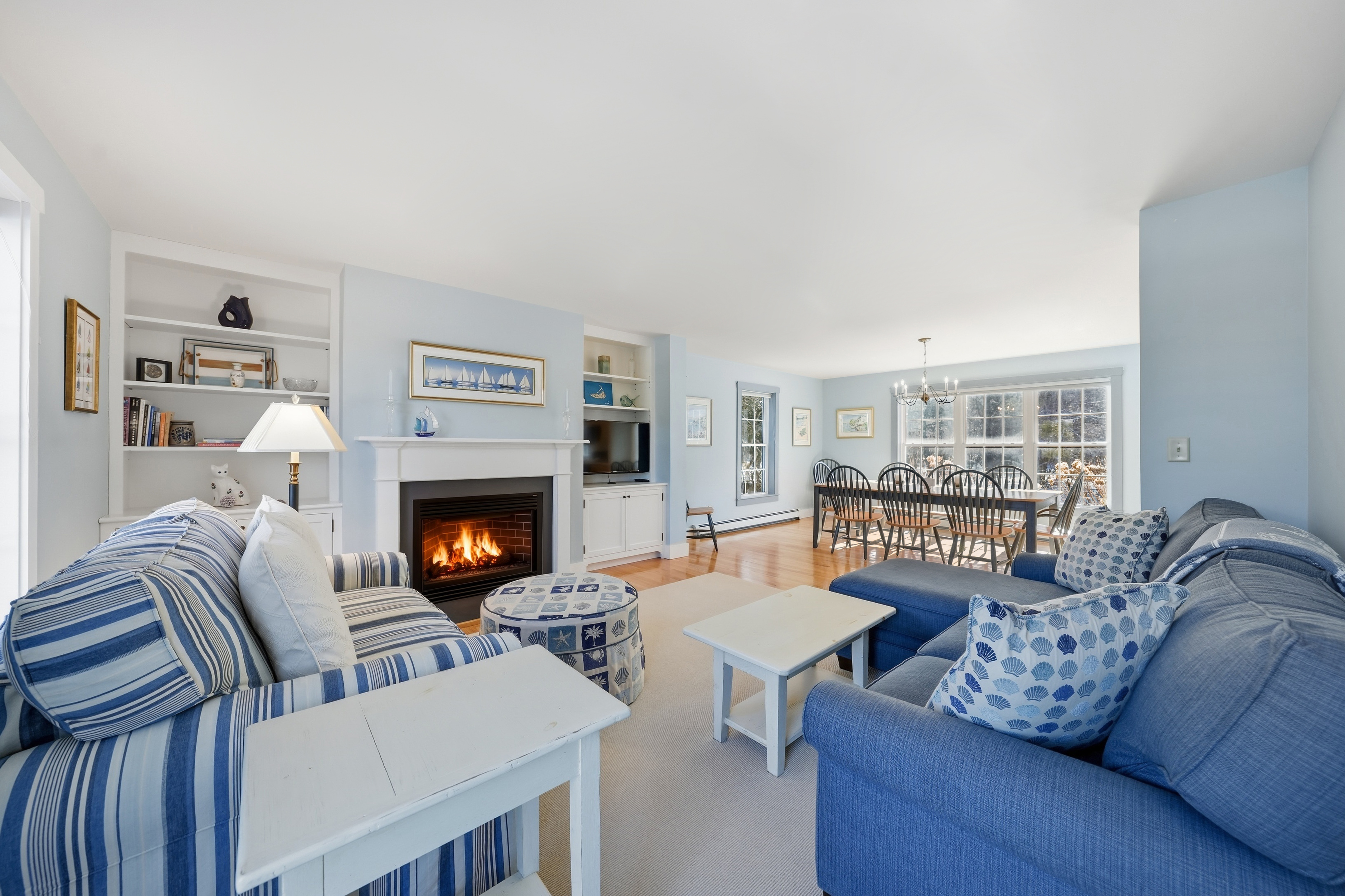 20 Rudder Lane Nantucket, MA 02554 - Photo 4 of 34 a living room with furniture and a fireplace