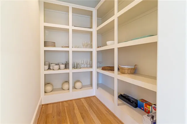 a room with storage and utility