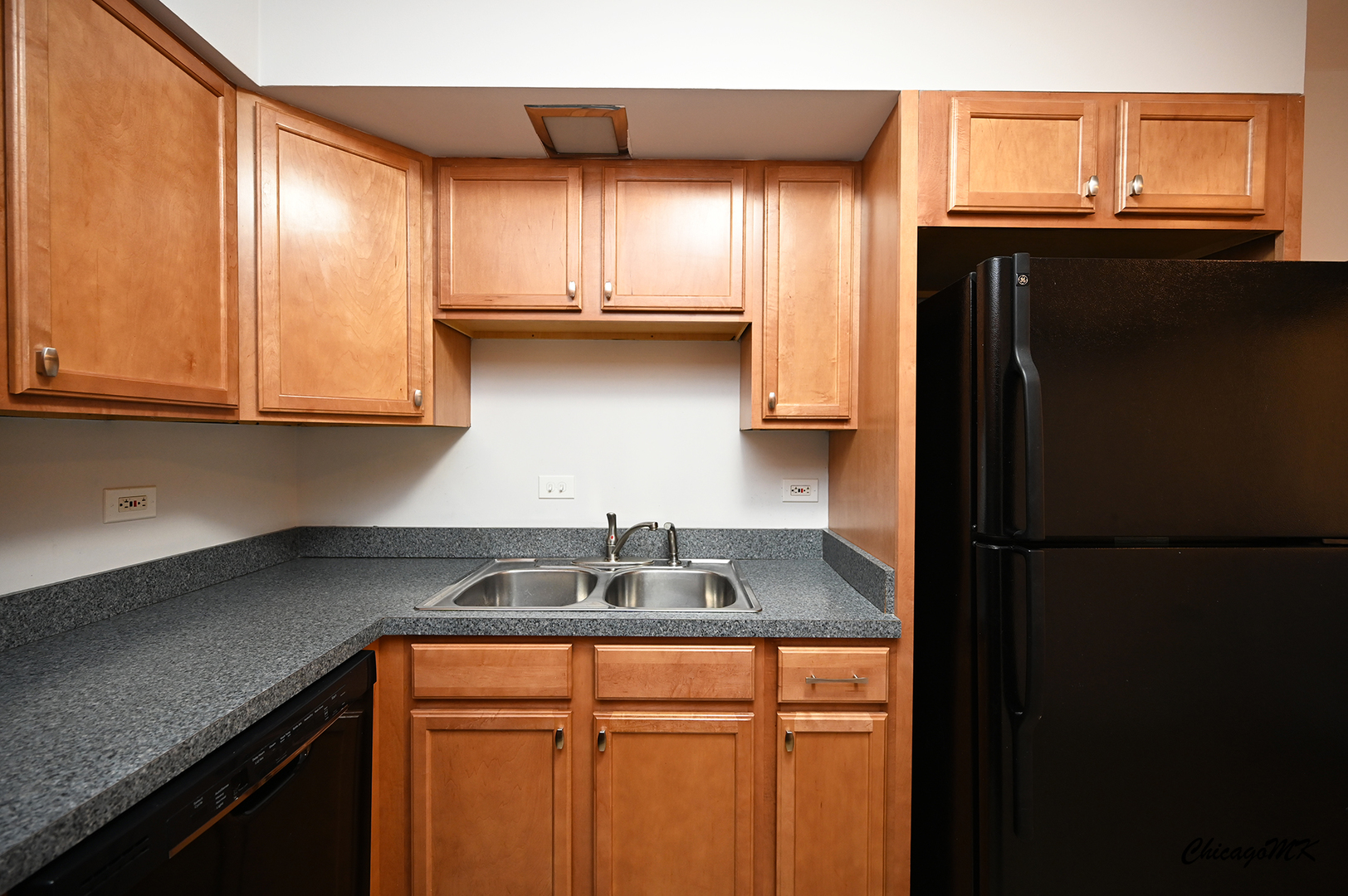 2230 South Goebbert Road, Unit 339 Arlington Heights, IL 60005 - Photo 14 of 38 a kitchen with a sink a refrigerator and cabinets