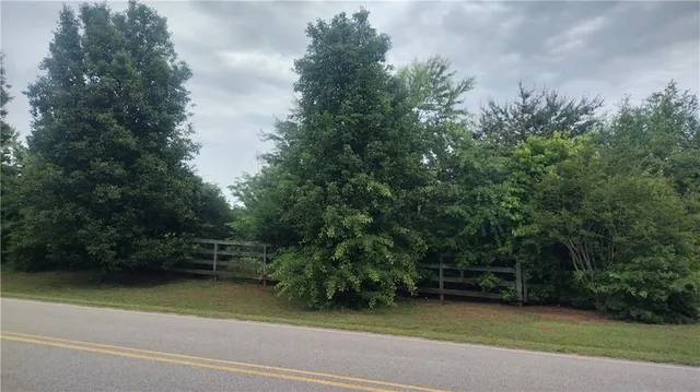 a view of a backyard