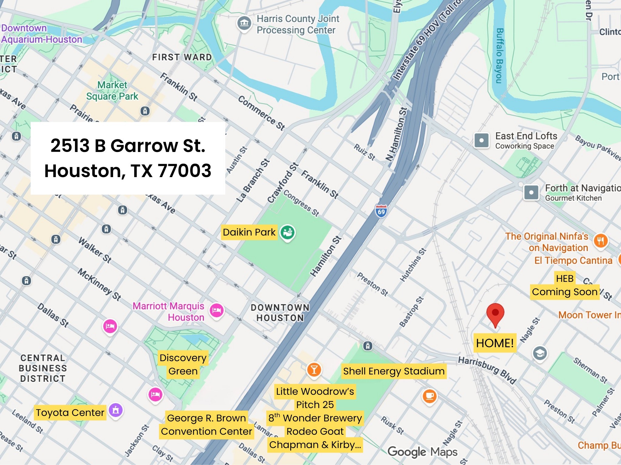 2513 B Garrow Street Houston, TX 77003 - Photo 29 of 29 Map.