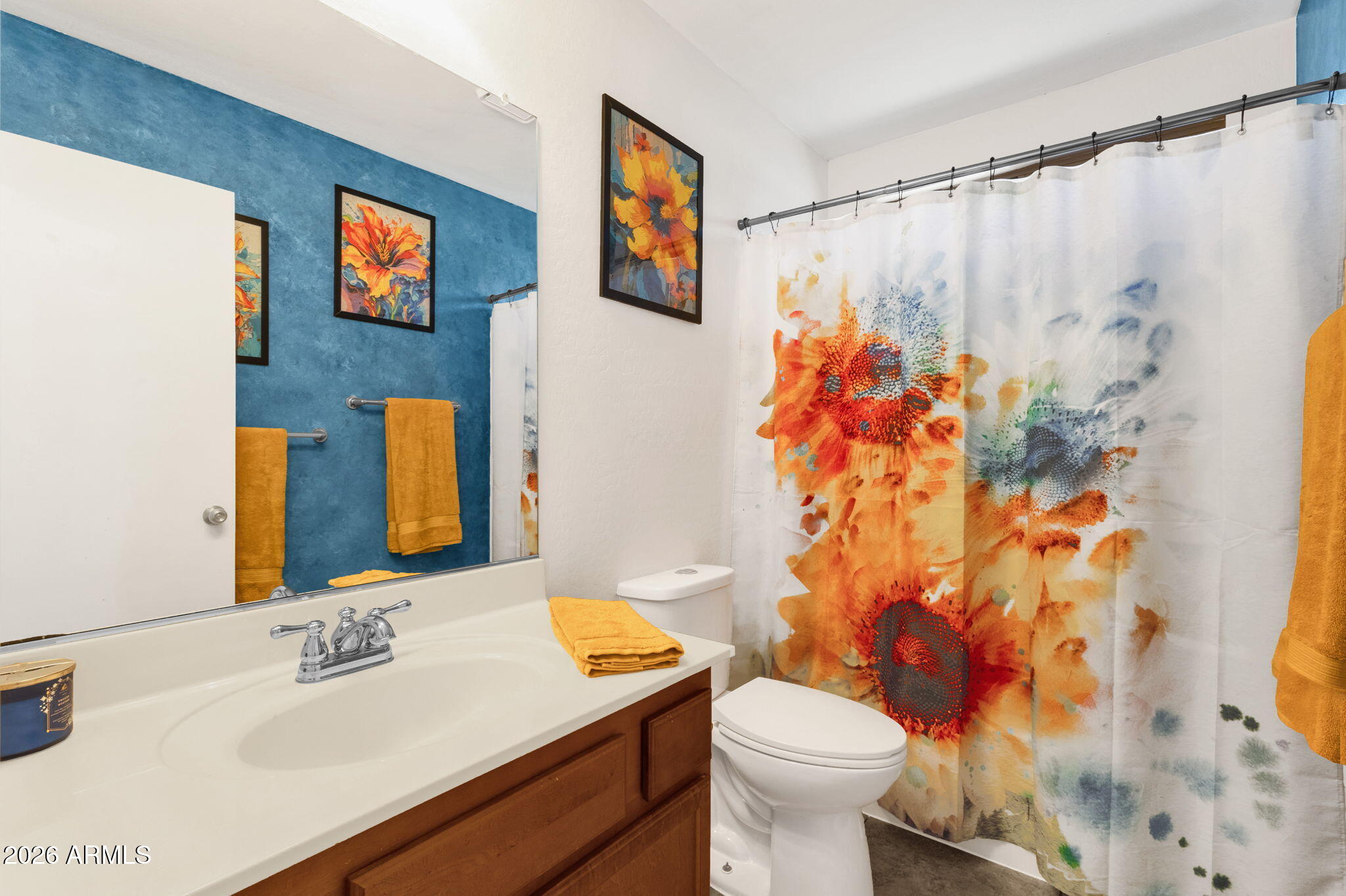 4629 West Carson Road Laveen, AZ 85339 - Photo 20 of 37 a bathroom with a sink and a mirror