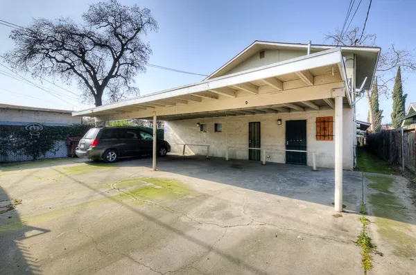 a car parked in front of house