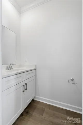 an empty room with closet area