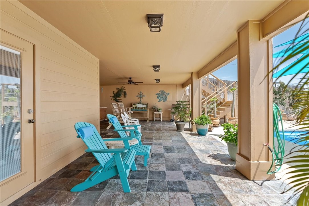 9129 County Road 2226 Taft, TX 78390 - Photo 23 of 40 covered observation patio outside guest room