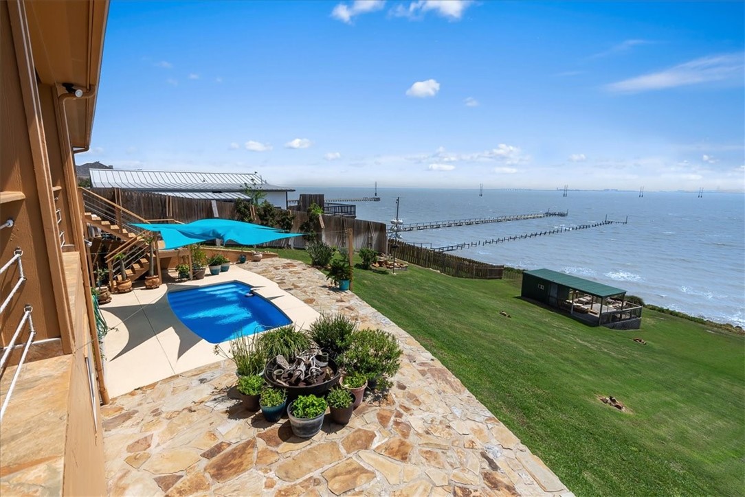 9129 County Road 2226 Taft, TX 78390 - Photo 30 of 40 Nueces Bay views from upper covered deck