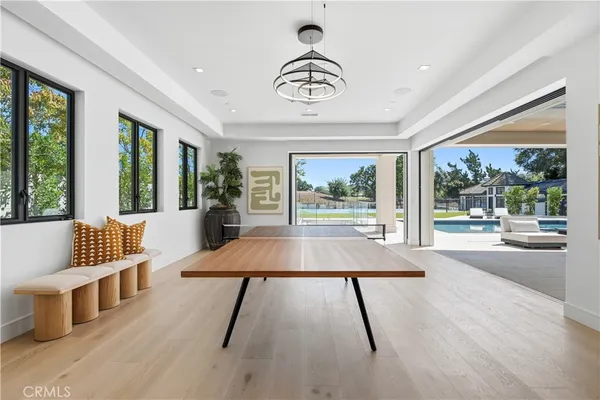 a view of an outdoor space with seating