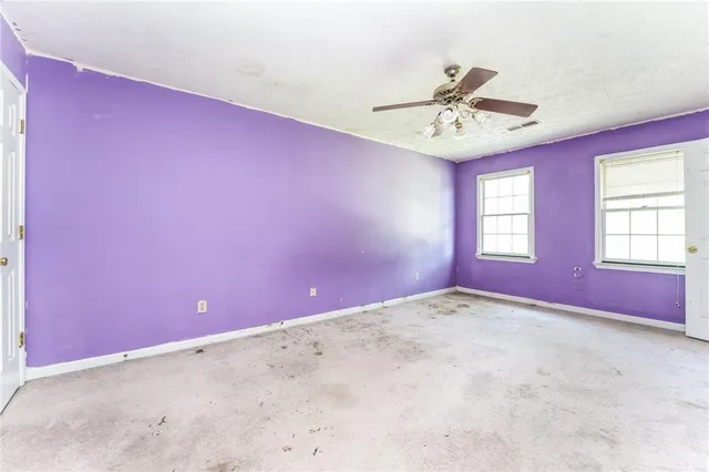 an empty room with a window