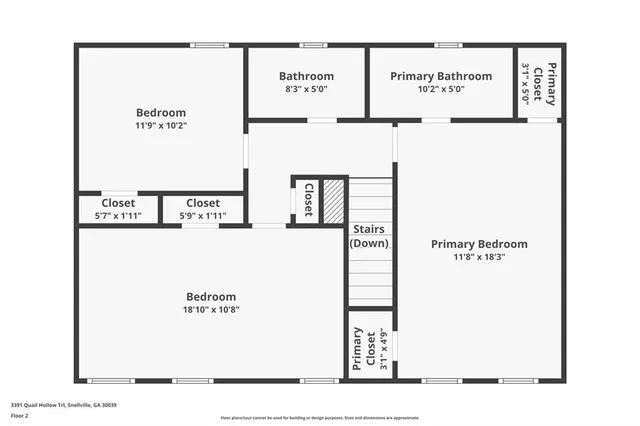 an empty room with windows and ceiling fan
