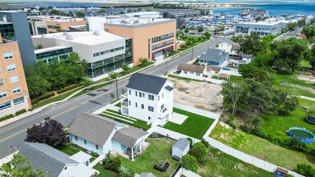 a view of a city with ocean view