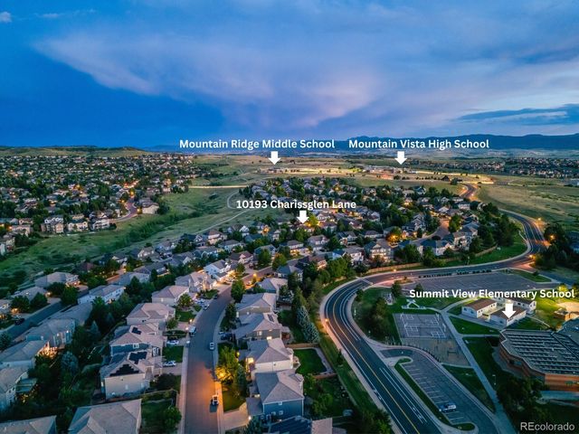 an aerial view of a city