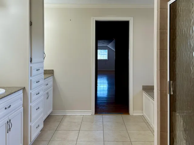 an empty room with a window