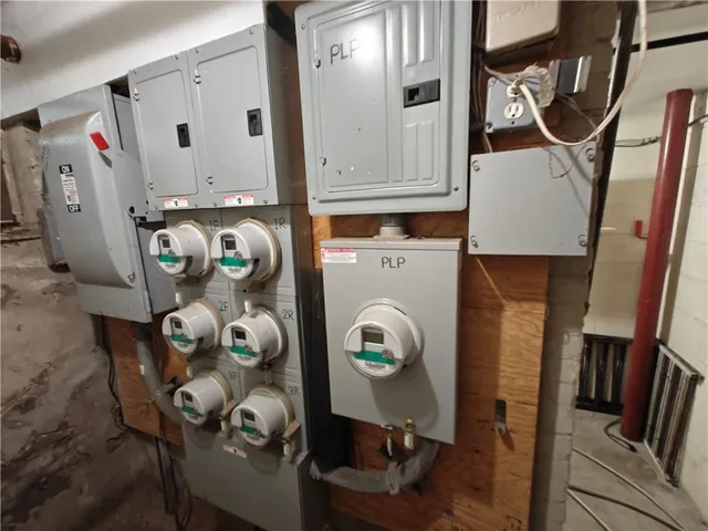 a view of a water heater room