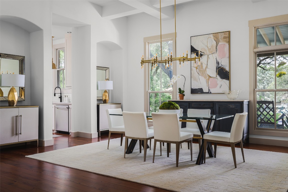 3020 Maravillas Loop Austin, TX 78735 - Photo 4 of 35 a view of a dining room with furniture and wooden floor
