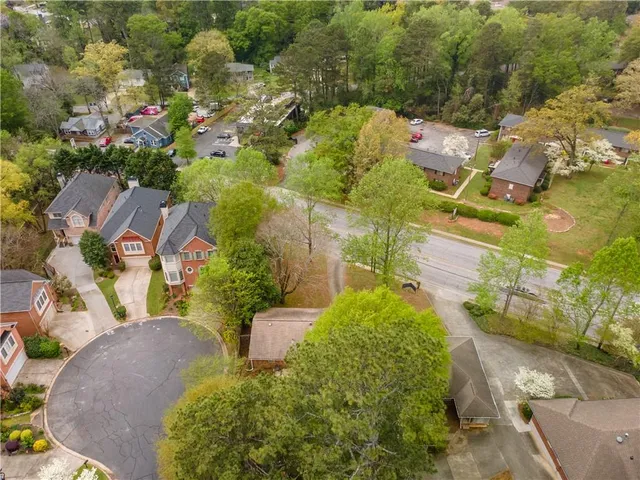 an aerial view of residential house with outdoor space