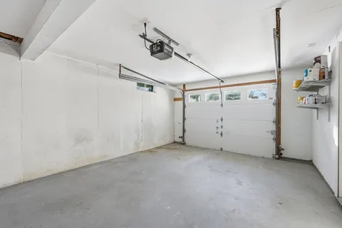 a view of a garage