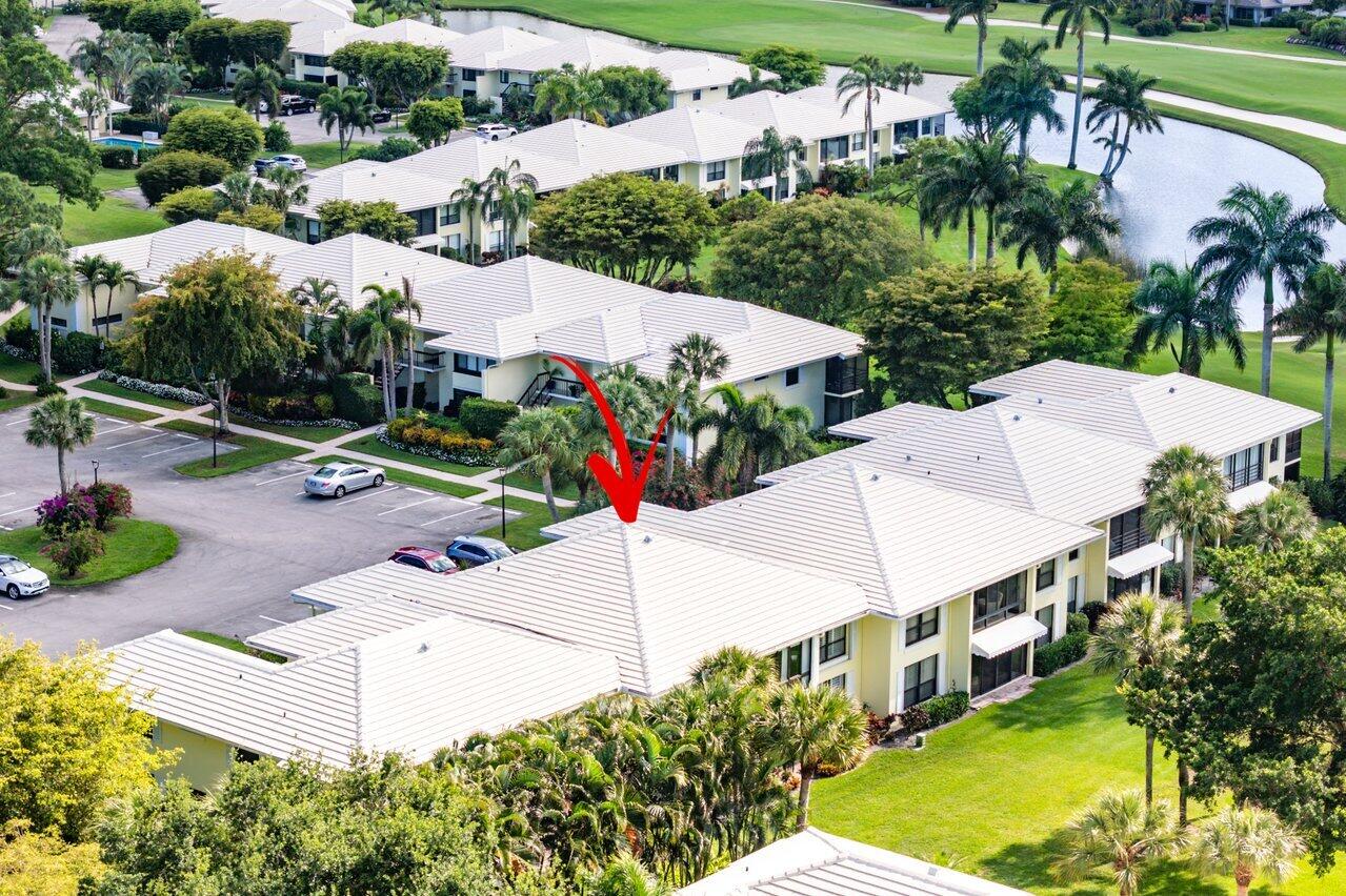 3677 Quail Ridge Drive, Unit BOBWHITE B Boynton Beach, FL 33436 - Photo 33 of 47 an aerial view of residential house with outdoor space and swimming pool