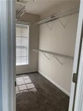 a view of a small space with a window