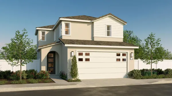 a view of front of house with a yard