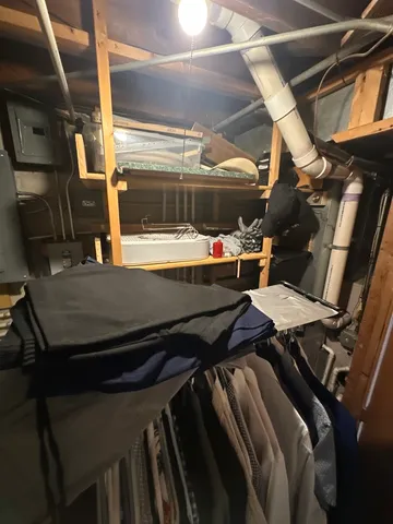 a view of storage and utility room