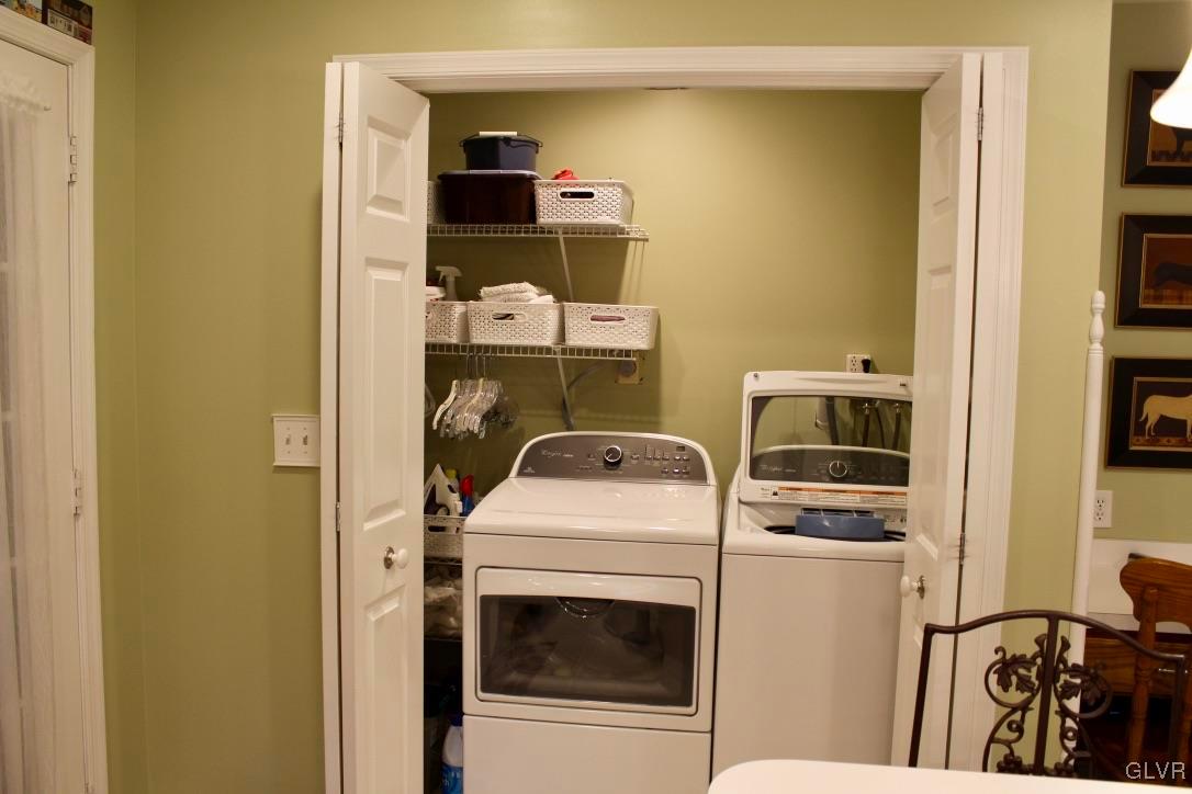 6043 Running Valley Road Stroudsburg, PA 18360 - Photo 30 of 43 a utility room with dryer and washer