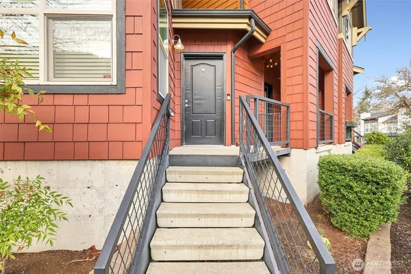 a view of a building with stairs