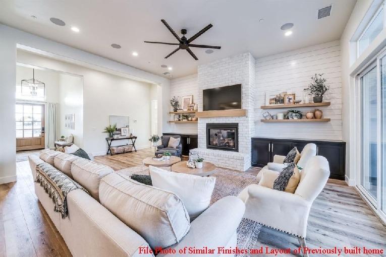 14480 Academy Oaks Lane Clovis, CA 93619 - Photo 20 of 37 a living room with furniture a fireplace and a flat screen tv
