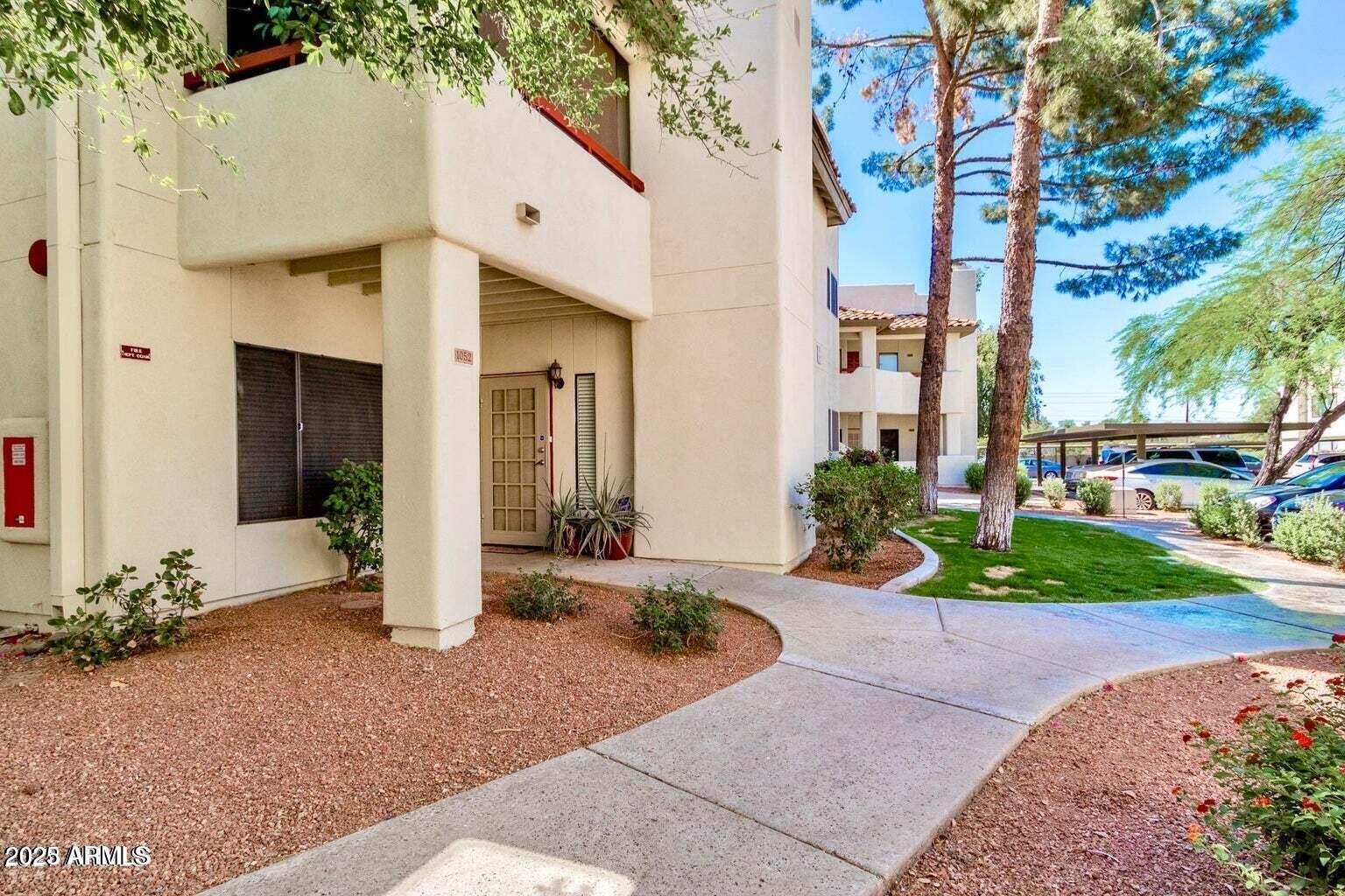 a view of a house with a patio