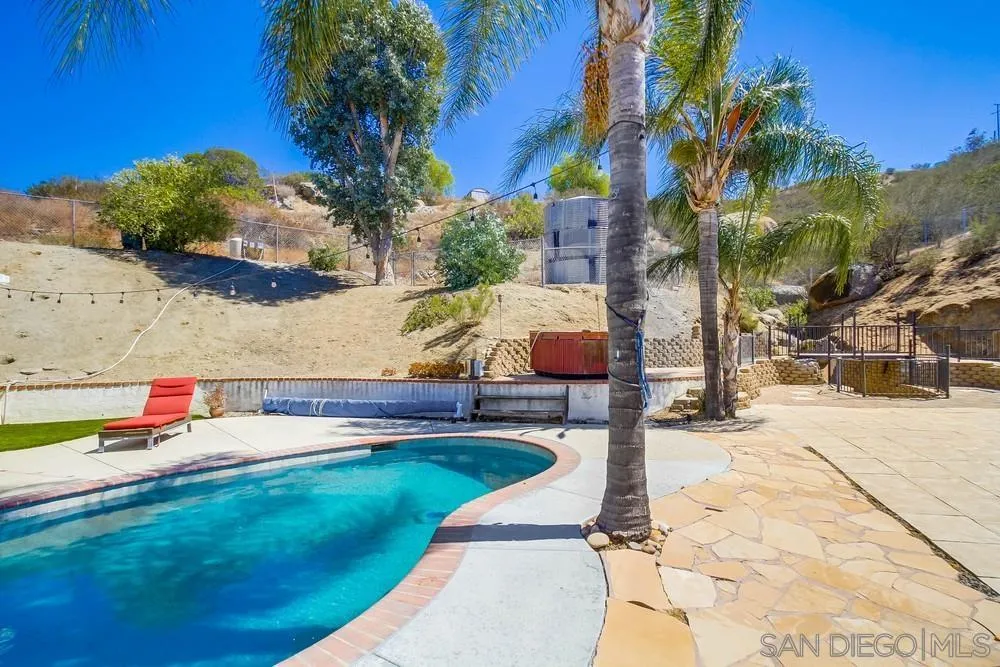 861 Peutz Valley Road Alpine, CA 91901 - Photo 29 of 42 a view of yard with swimming pool and seating area