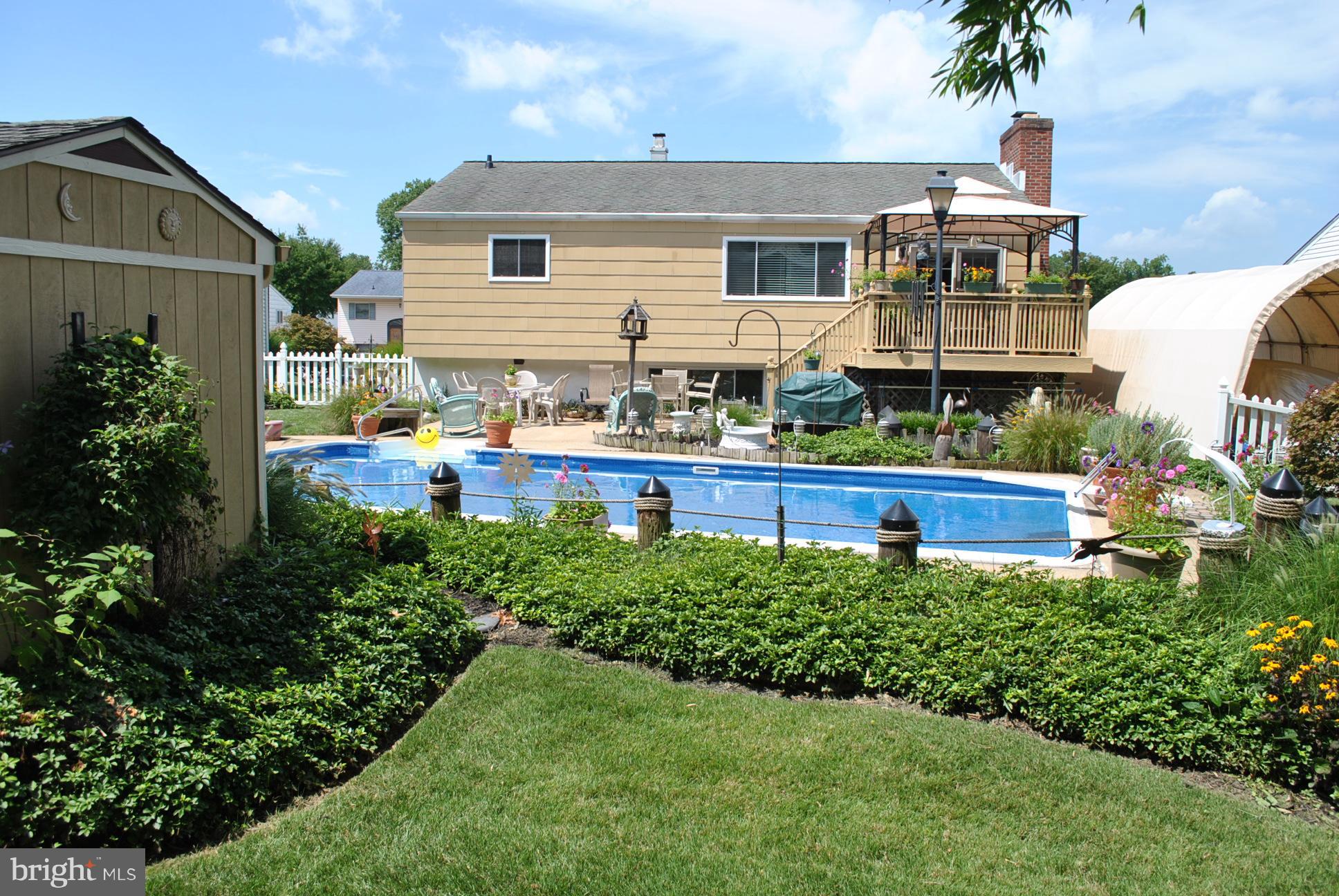 9205 Sandra Park Road Perry Hall, MD 21128 - Photo 2 of 30 BACKYARD OASIS W/POOL BACKS TO PRIVATE VIEWS