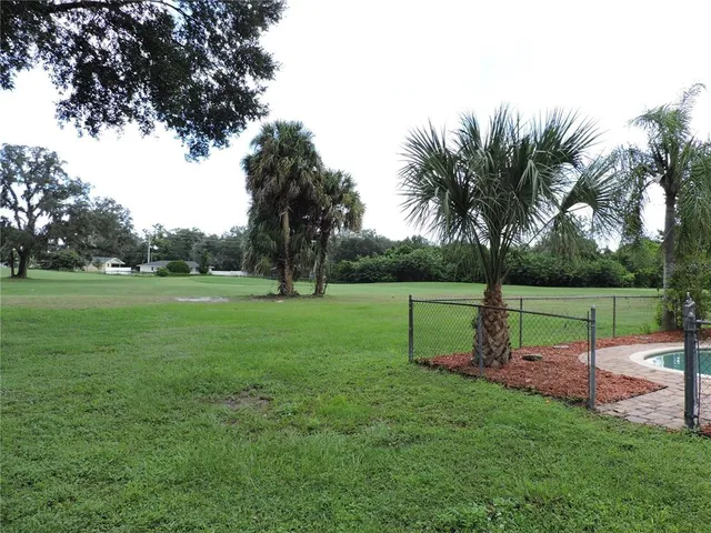 a view of a park with trees