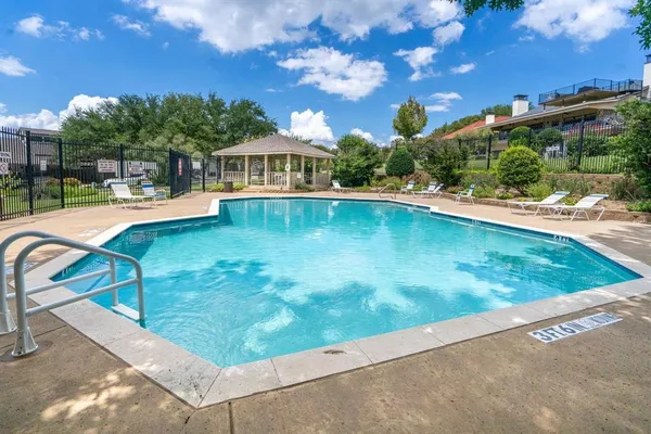 a view of a park with slide