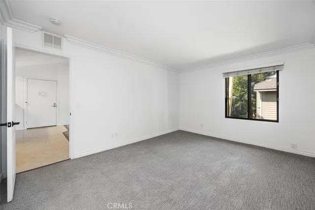 an empty room with a window