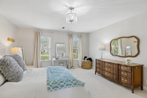 a view of a park with swings and slides