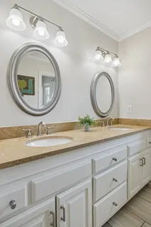 a view of a backyard with sitting area