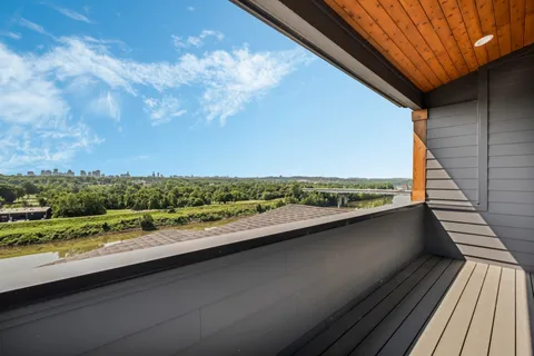 a view of balcony with city view