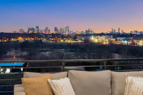 a view of city from a terrace