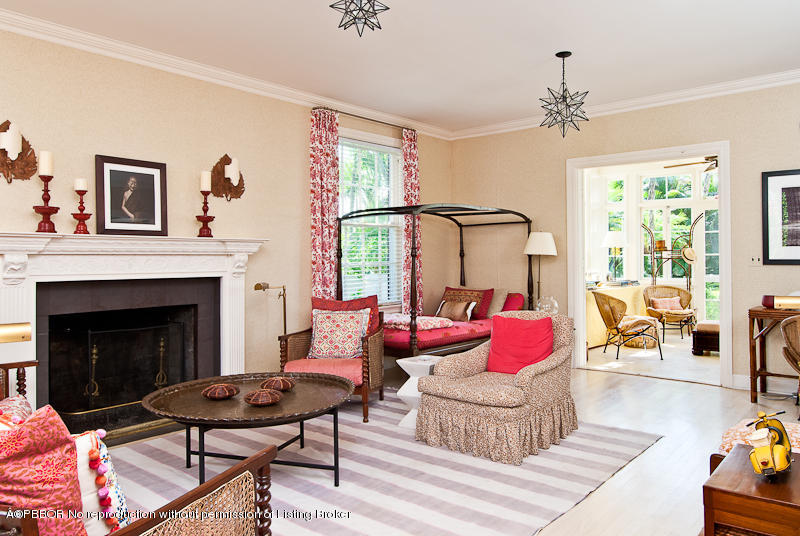 266 Monterey Road Palm Beach, FL 33480 - Photo 2 of 16 a living room with furniture and a fireplace
