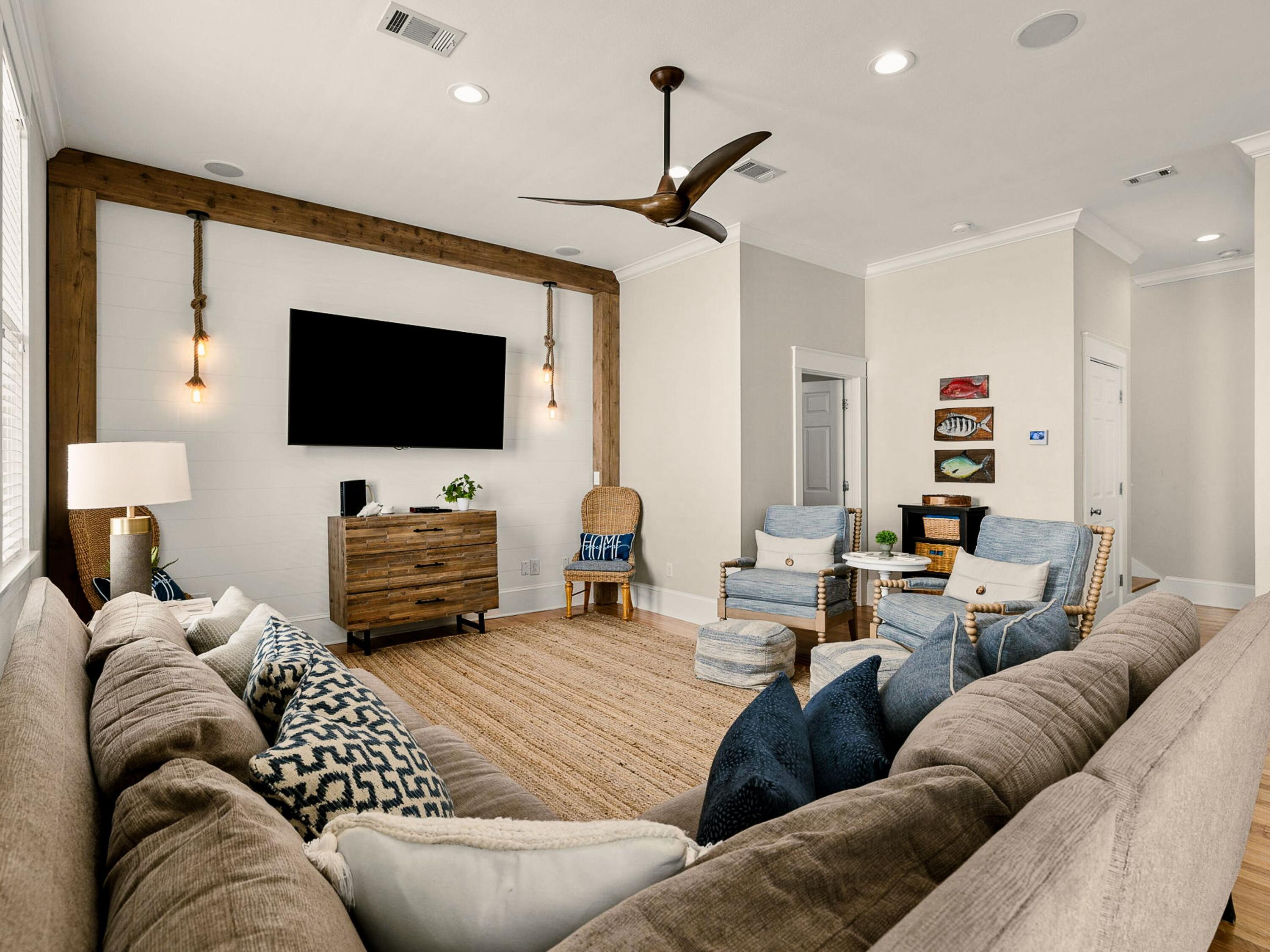 107 Chelsea Loop Road Santa Rosa Beach, FL 32459 - Photo 3 of 28 a living room with furniture and a flat screen tv