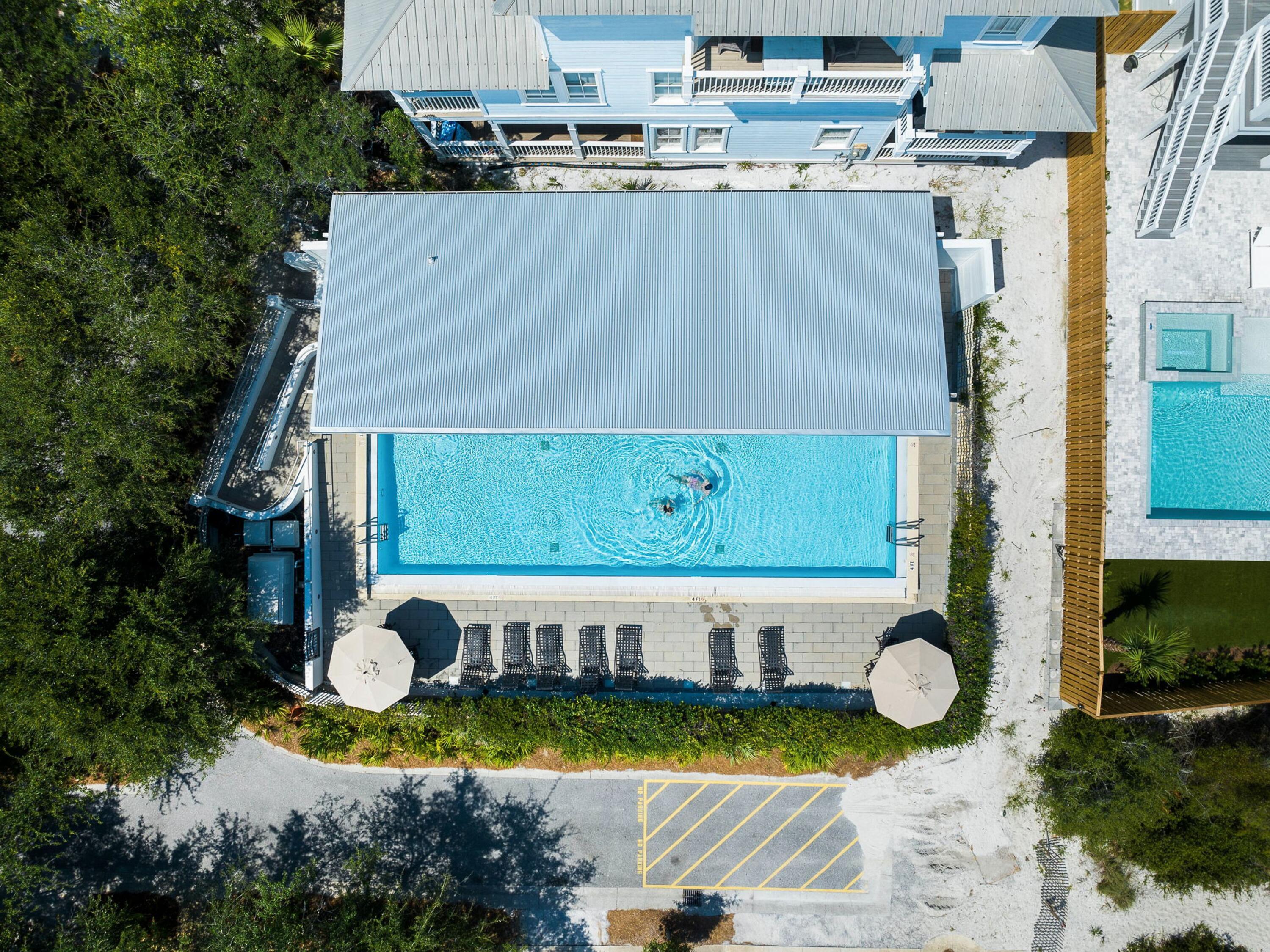 107 Chelsea Loop Road Santa Rosa Beach, FL 32459 - Photo 7 of 28 an aerial view of a house with swimming pool and a yard