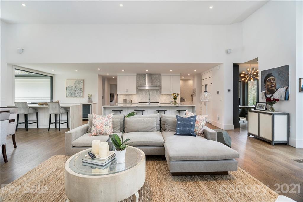 5201 Addison Drive Charlotte, NC 28211 - Photo 9 of 48 a living room with furniture and kitchen view