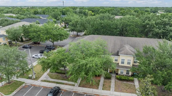 an aerial view of multiple house