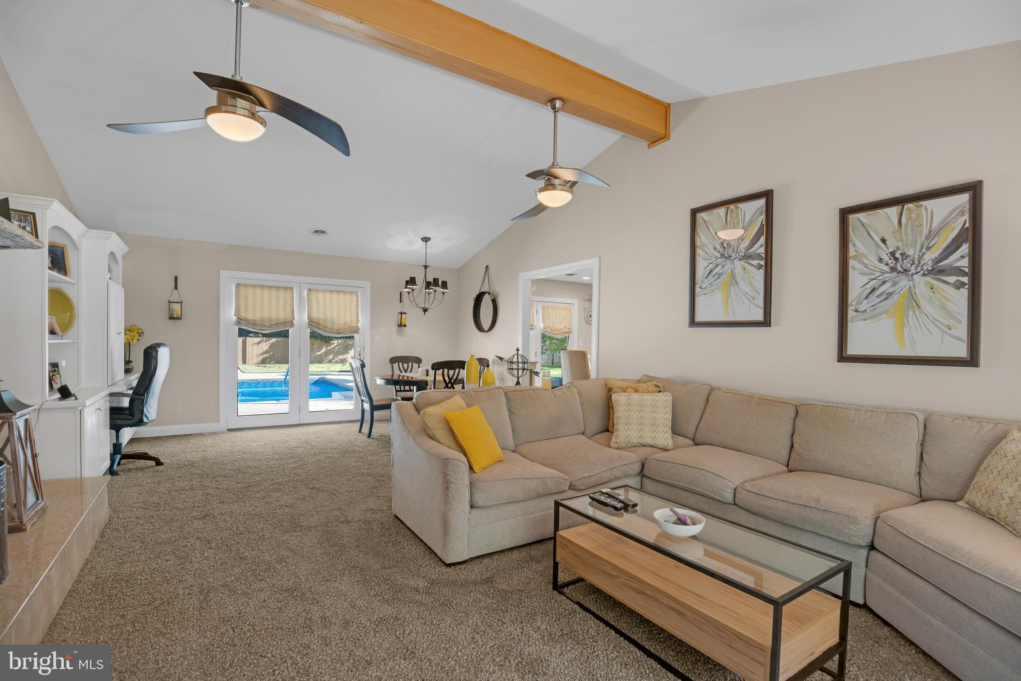 3695 Nile Road Davidsonville, MD 21035 - Photo 13 of 32 Great Room with Door to Pool Area