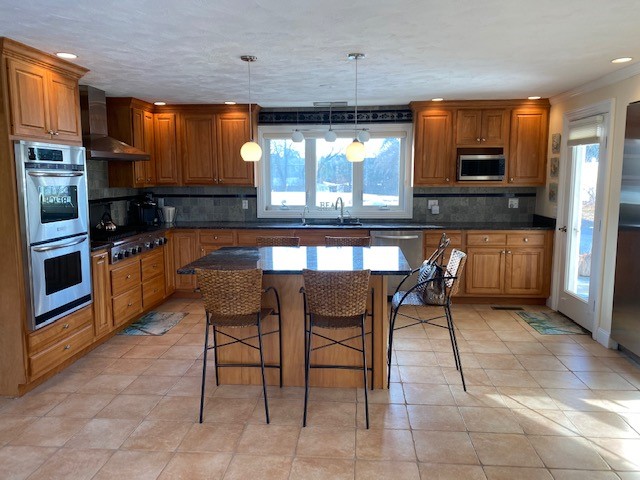72 Weekapaug Road Westerly, RI 02891 - Photo 7 of 48 Gourmet EIK w/ High End SS Appliances, Granite Counters and Island