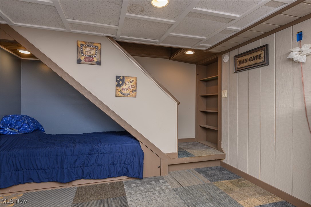 33201 Host Road Bowerston, OH 44695 - Photo 18 of 30 Carpeted bedroom featuring wooden walls