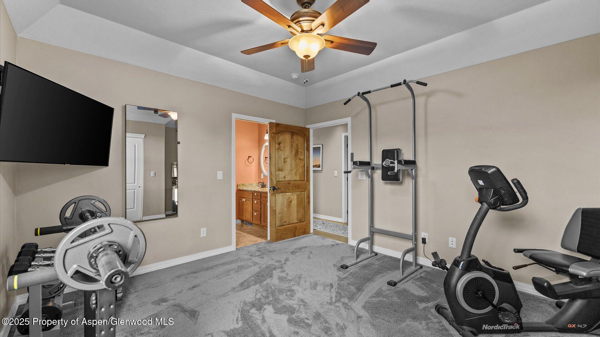 1984 J Road Fruita, CO 81521 - Photo 24 of 40 a view of a room with gym equipment